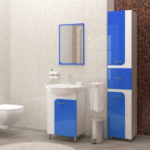 Комплект для ванны АКВА — 55 бело-синий (MDW)