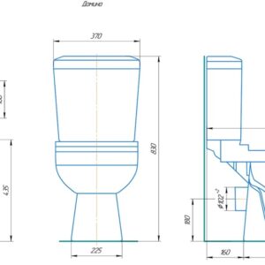 ДОМИНO — унитаз-компакт  2-х режимная арматура сиденье микролифт белый горизонтальный выпуск (Kirovit)