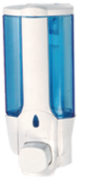 P403 — дозатор настенный на 380мл. для жидкого мыла, пластик, сине-белый (Potato)