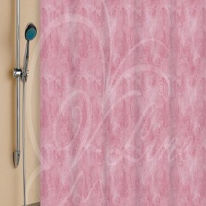 1231-5 — штора Вилина 180х180 полиэстер Розовая для ванной комнаты
