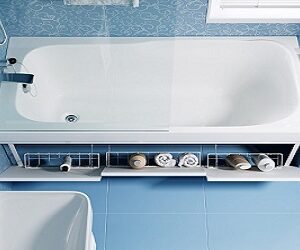 МДФ — экран Alavann мебельный под ванну откидной SOFT  белый размеры 1500/1700