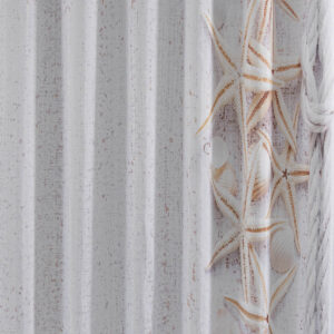 01-94 — штора САНАКС с рисунком, морская звезда, в ванную комнату, без колец — полиэстэр, 180 х 180 см