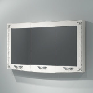 Классик-д-105 — шкаф зеркальный со светом Серебро  (Какса-а)