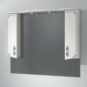 Классик-д-105 — шкаф зеркальный со светом Серебро (Какса-а)