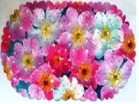 14-146 Spa — коврик 67х36 см овал фотопринт Цветы