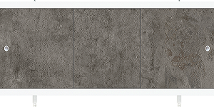 МОНОЛИТ — экран цельный под ванну 1,50/1,70 бетон коричневый пластиковая рама (Метакам)