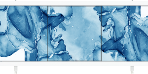 МОНОЛИТ — экран цельный под ванну 1,50/1,70 синий пластиковая рама (Метакам)