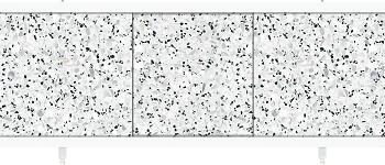 МОНОЛИТ — экран цельный под ванну 1,50/1,70 терраццо пластиковая рама (Метакам)