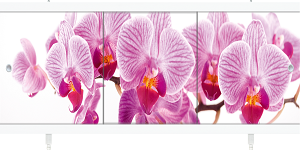 УЛЬТРАЛЕГКИЙ АРТ — экран под ванну 1,50/1,70 Дикая орхидея пластиковая рама (Метакам)