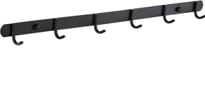 P141-6BL — держатель для полотенец настенный 6 крючков, черный