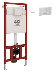 KLUDI RAK 8000 — инсталляция  в комплекте с клавишей двойной слив хром (ОАЭ)