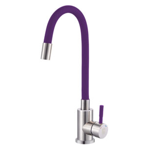 3510L — cмеситель для кухни SOLID PURPLE одноручковый, хром/фиолетовый, нерж.
